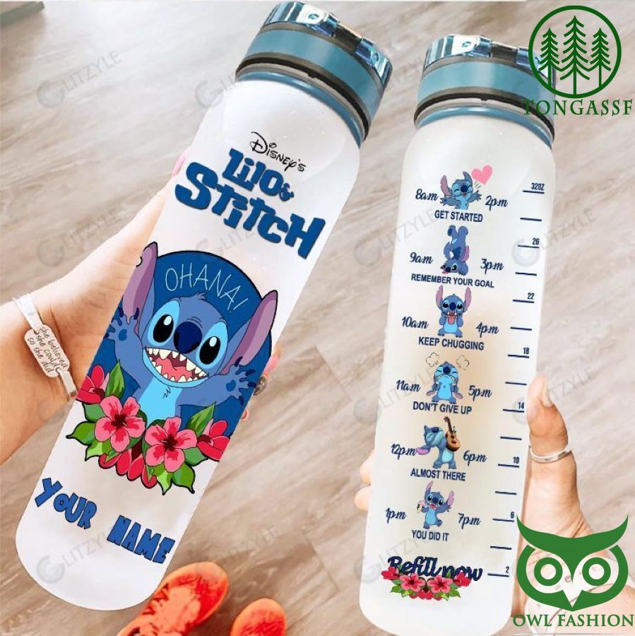 Prmeium Lilo and Stitch Personalized Water Bottle