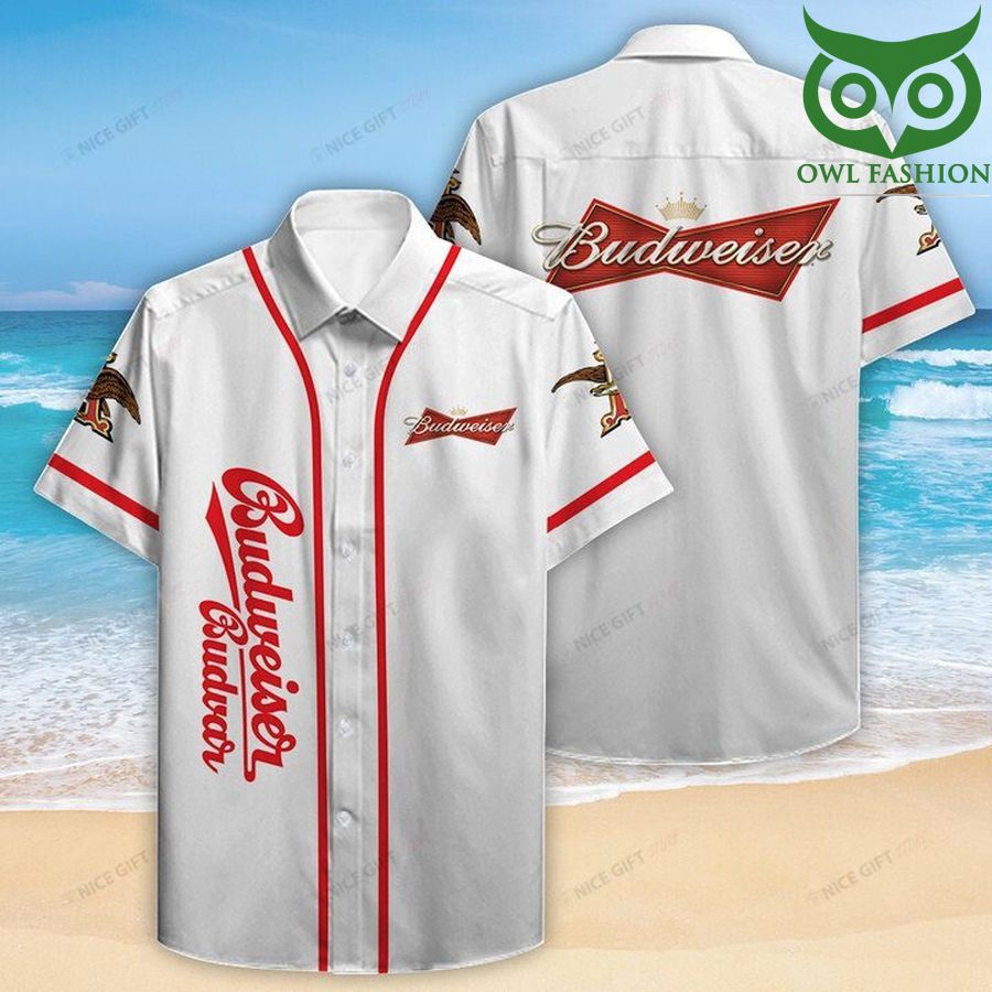 Budweiser Budwar white Hawaii 3D Shirt