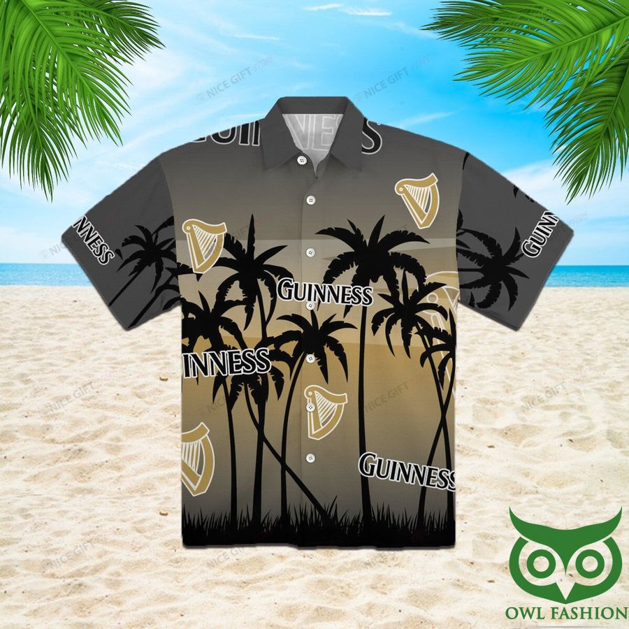 Guinness Gradient Black Hawaiian Shirt