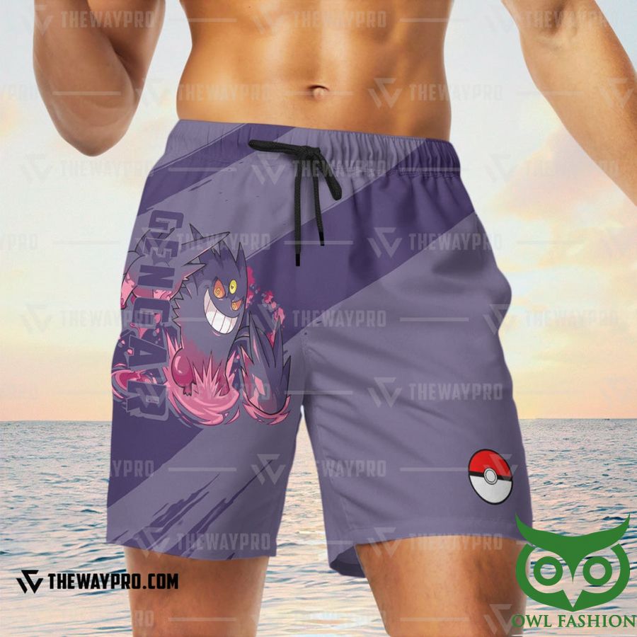 Anime Pokemon Gengar Custom Men Shorts