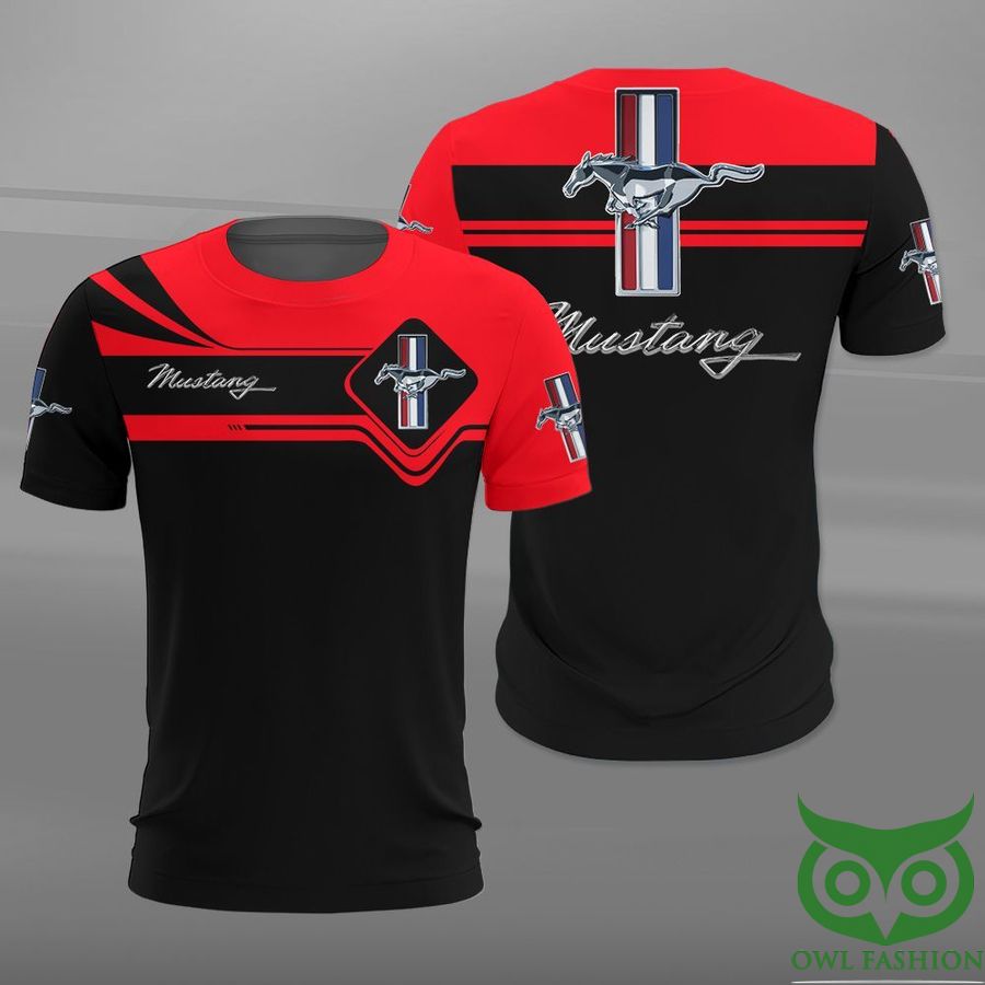 Ford Mustang Red and Black 3D Shirt