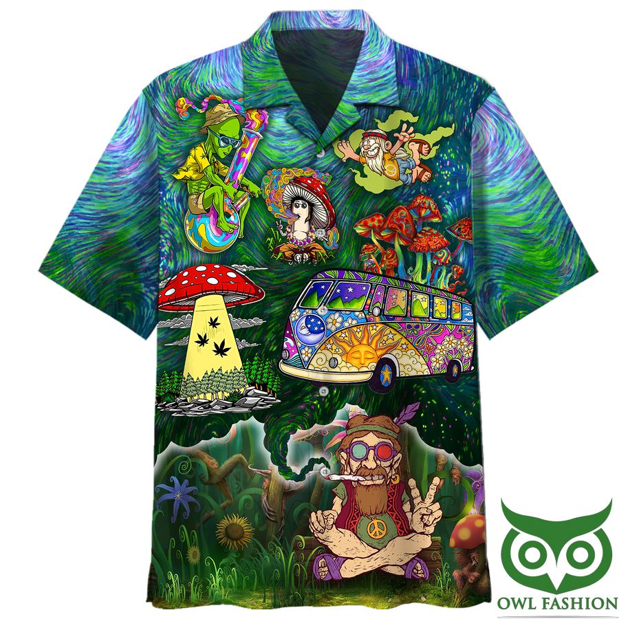 Mushroom Colorful Jungle Hawaiian Shirt
