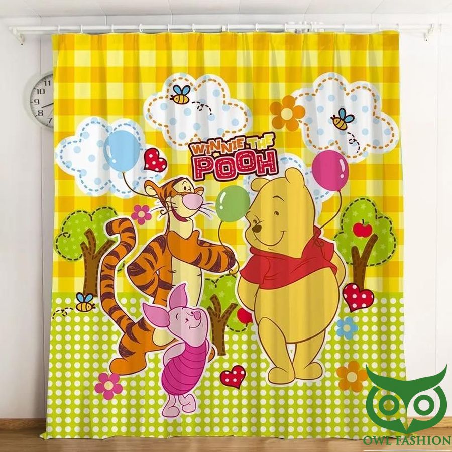 Winnie the Pooh Bear 3D Printed Windows Curtain