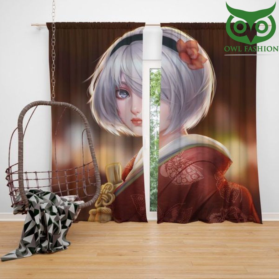Nier Automata Japanese Costume Anime Bedroom Window Curtains Home Decor