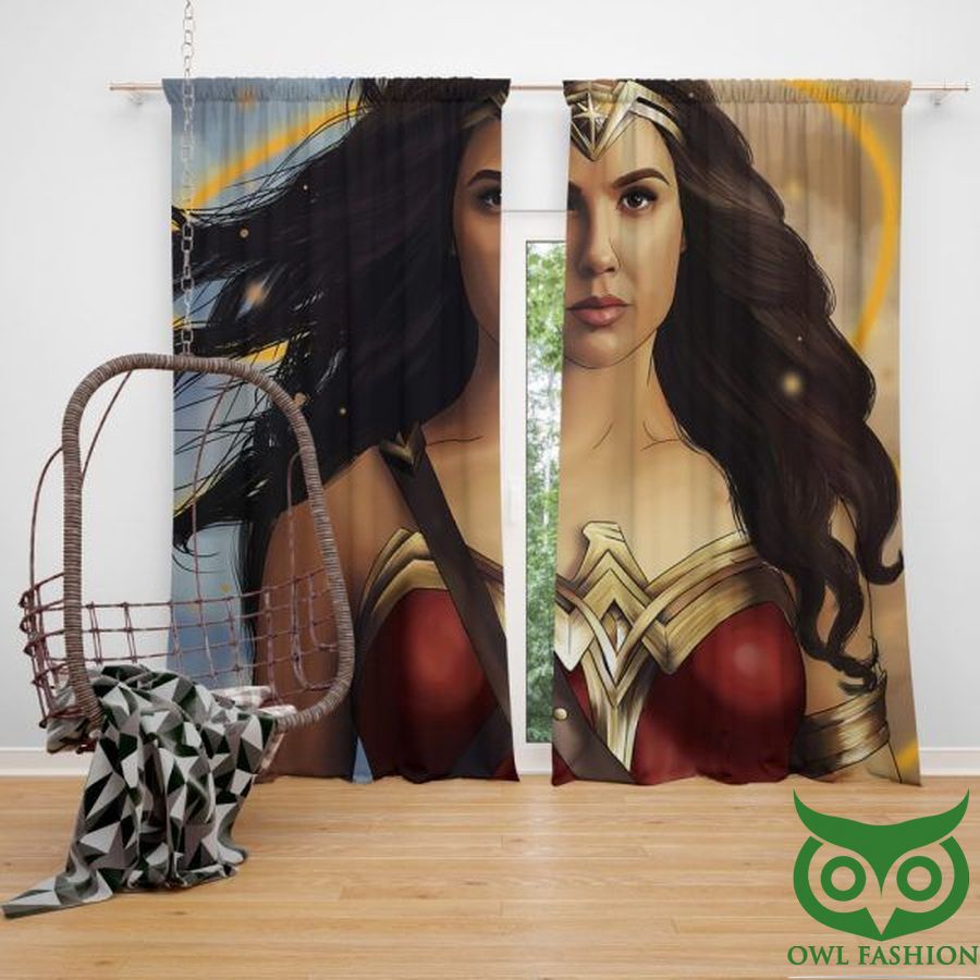 Wonder Woman Movie DC Comics Gal Gadot Woman Warrior Window Curtain