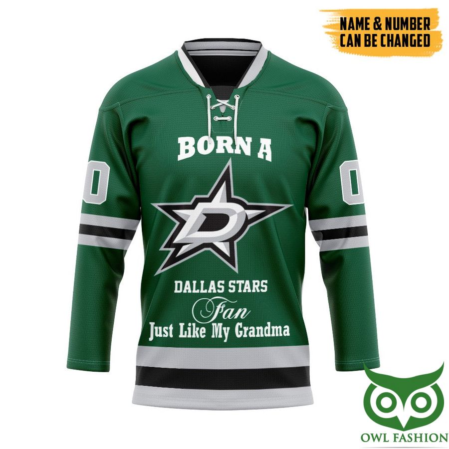 NHL Born A Dallas Stars Grandma Custom Name Number Hockey Jersey