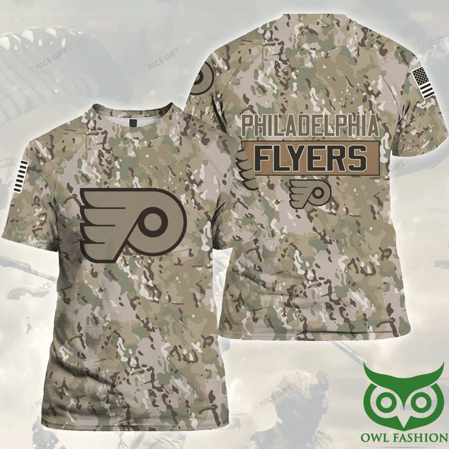 NHL Philadelphia Flyers Camouflage 3D T-shirt