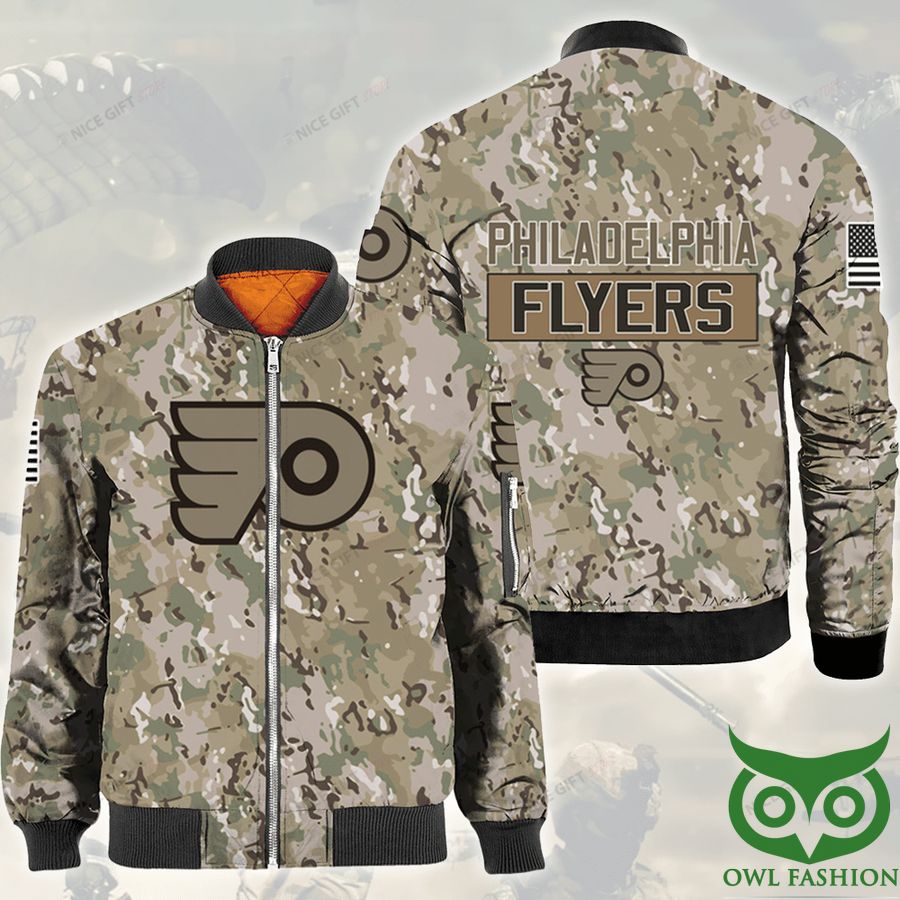 NHL Philadelphia Flyers Camouflage Bomber Jacket