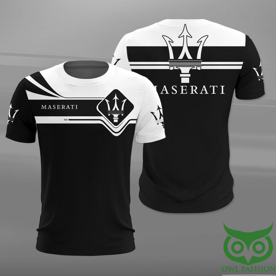 74 Maserati White and Black 3D Shirt