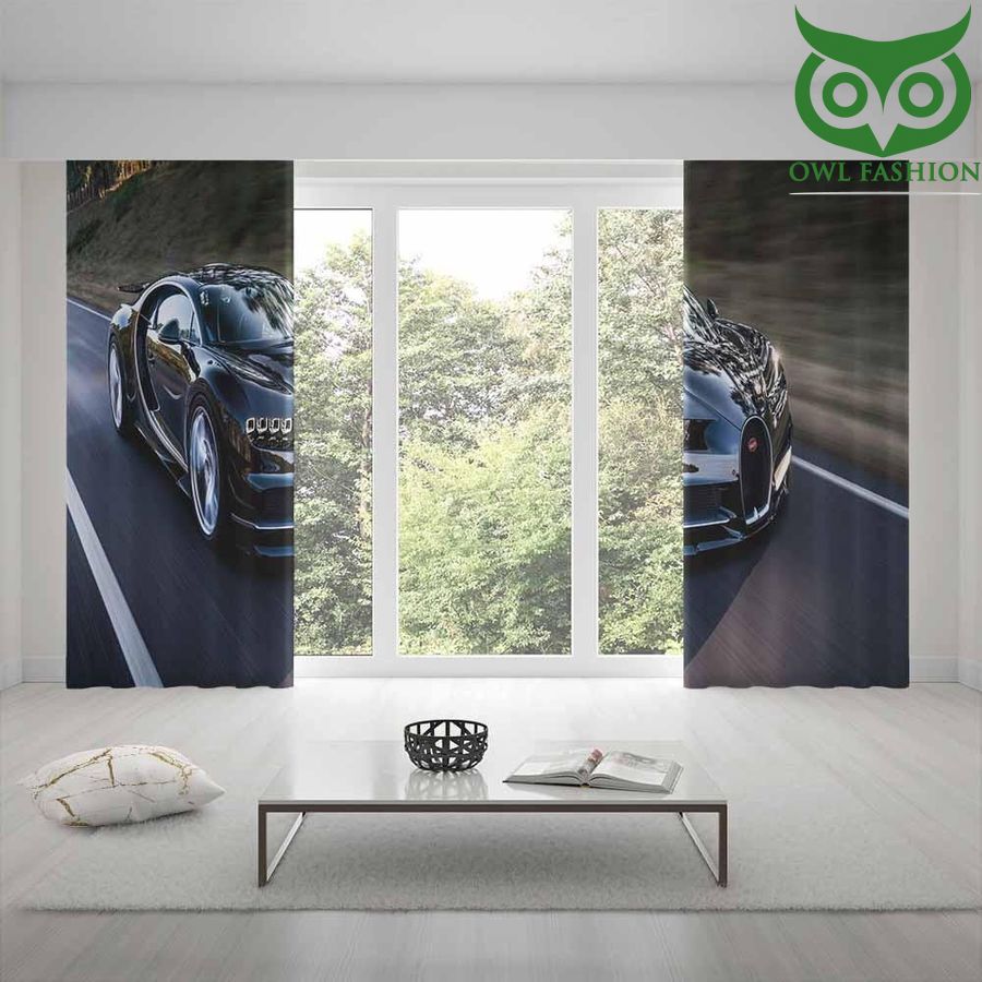 Black Car On Road Fast And Furious room decoration shower curtains