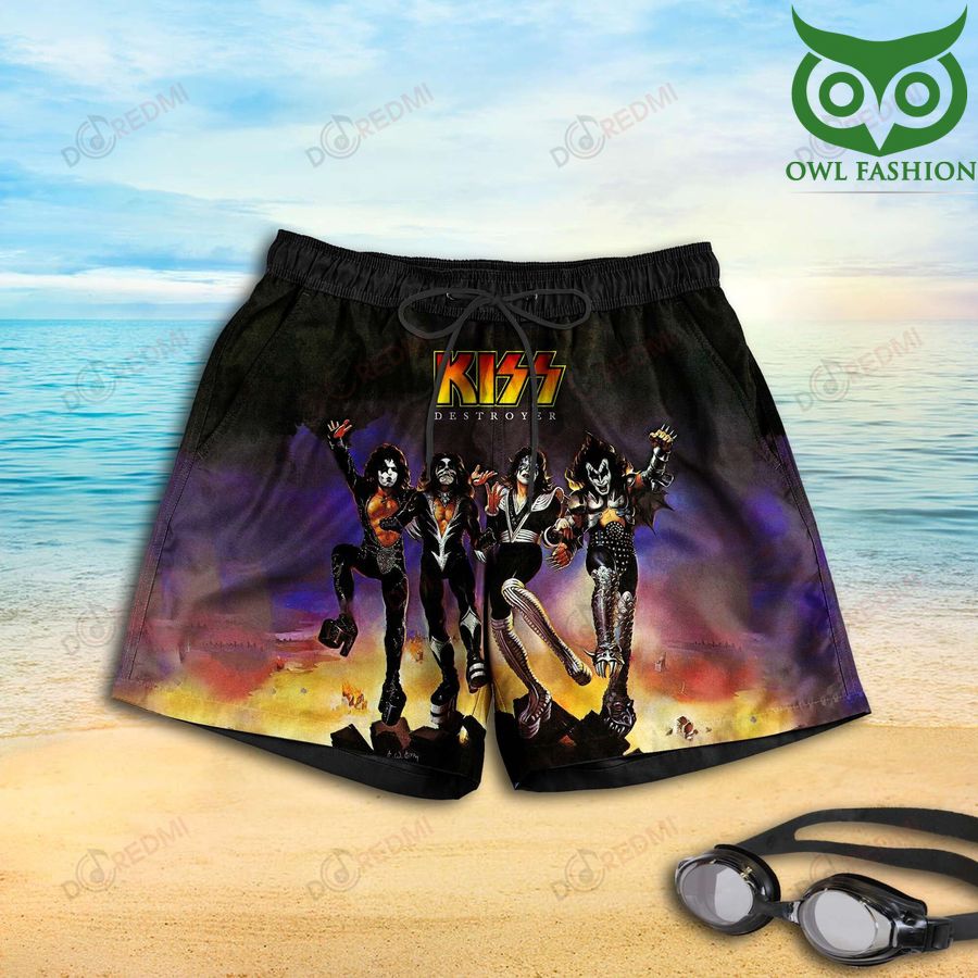 KISS BAND DESTROY SUMMER SWIM SHORTS 