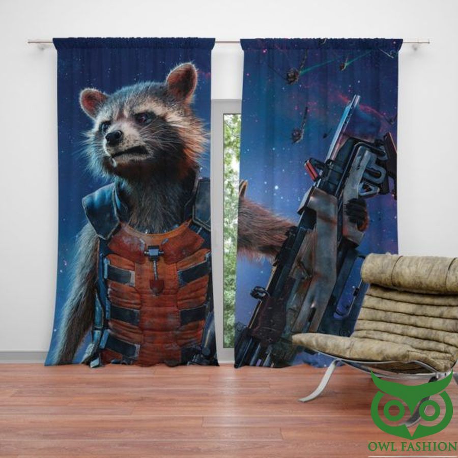 Rocket Raccoon Guardians of the Galaxy Window Curtain