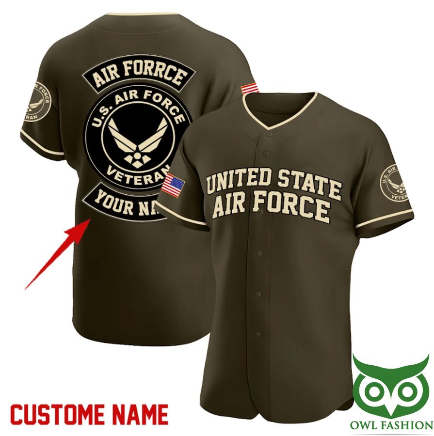 Custom Name United State Air Force Baseball Jersey Shirt