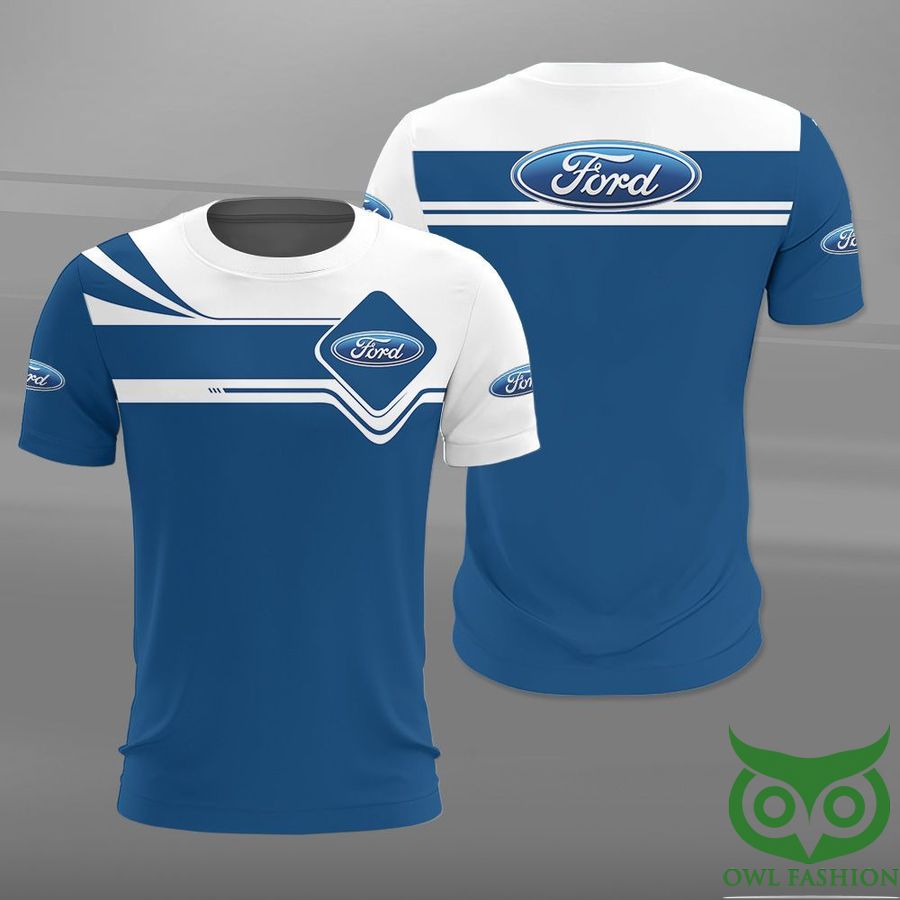 Ford Dark Blue and White 3D Shirt