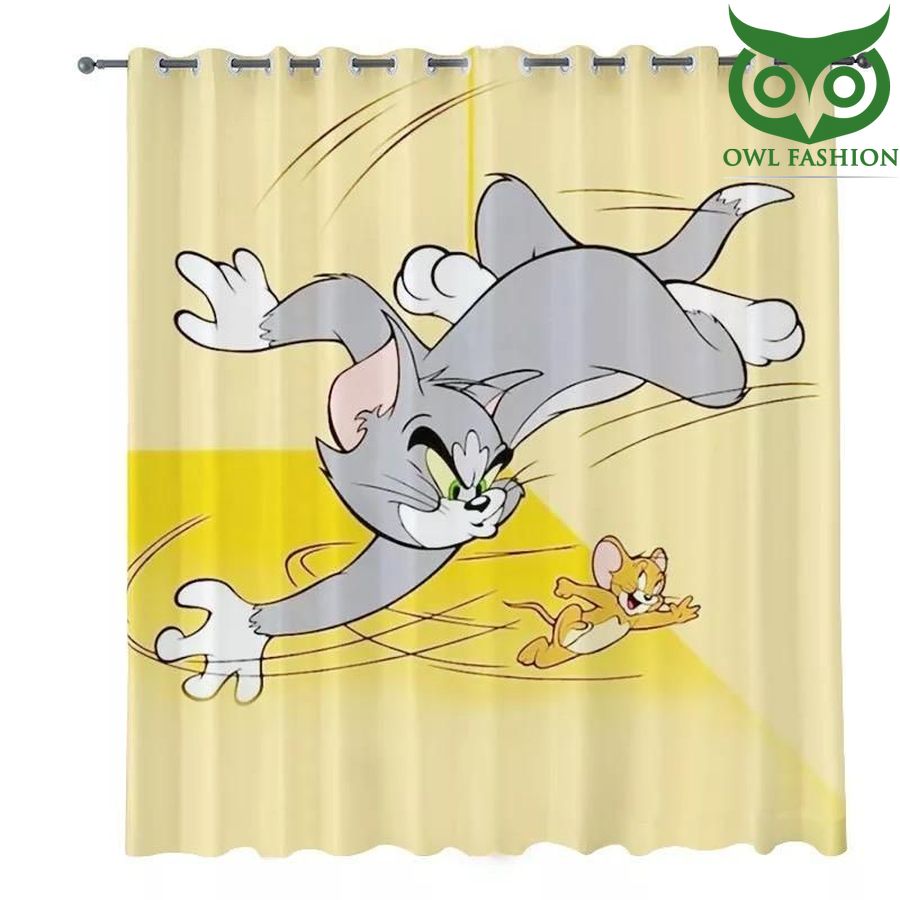 Funny Cartoon Tom Is Catching Jerry Shower Curtain 