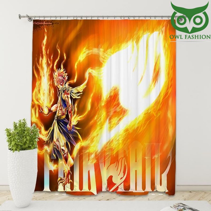Fairy Tail Fire Prank 3d Printed Window Curtains Home Decor