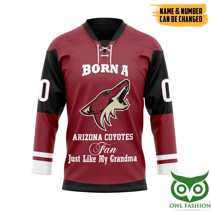 NHL Born A Arizona Coyotes Grandma Custom Name Number Hockey Jersey