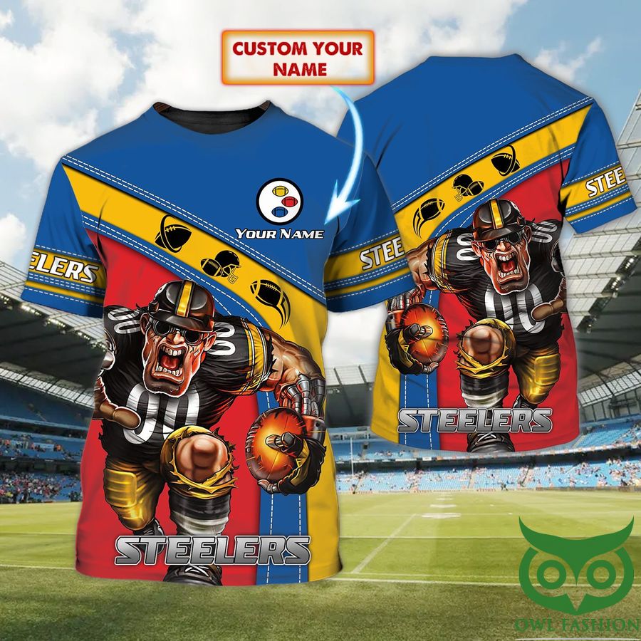 Personalized NFL Pittsburgh Steelers Colorful 3D Printed T-shirt