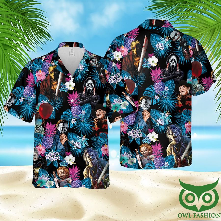 Horror Characters Summer Hawaiian Shirt and Shorts