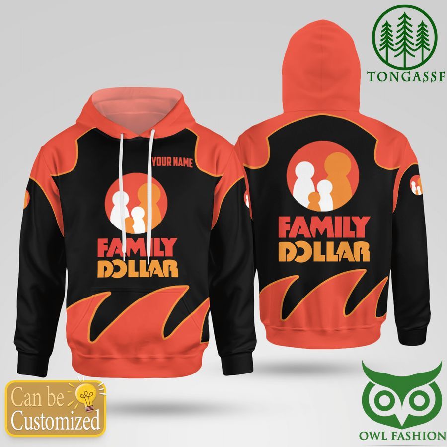 Custom Name Family Dollar Printed 3D Hoodie Polo T-shirt