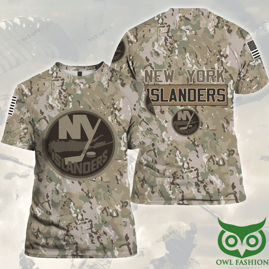 NHL New York Islanders Camouflage 3D T-shirt