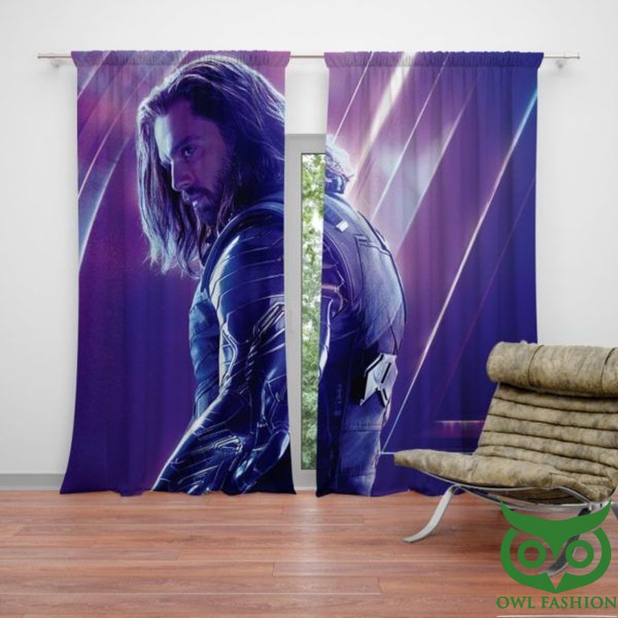Sebastian Stan Bucky Barnes White Marvel Avenger Window Curtain