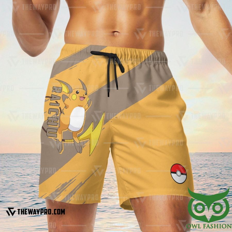 Anime Pokemon Raichu Custom Men Shorts