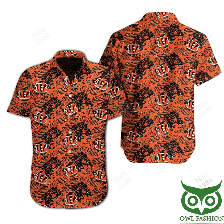 45 NFL Cincinnati Bengals Great Waves Of Japanese Hawaiian Shirt