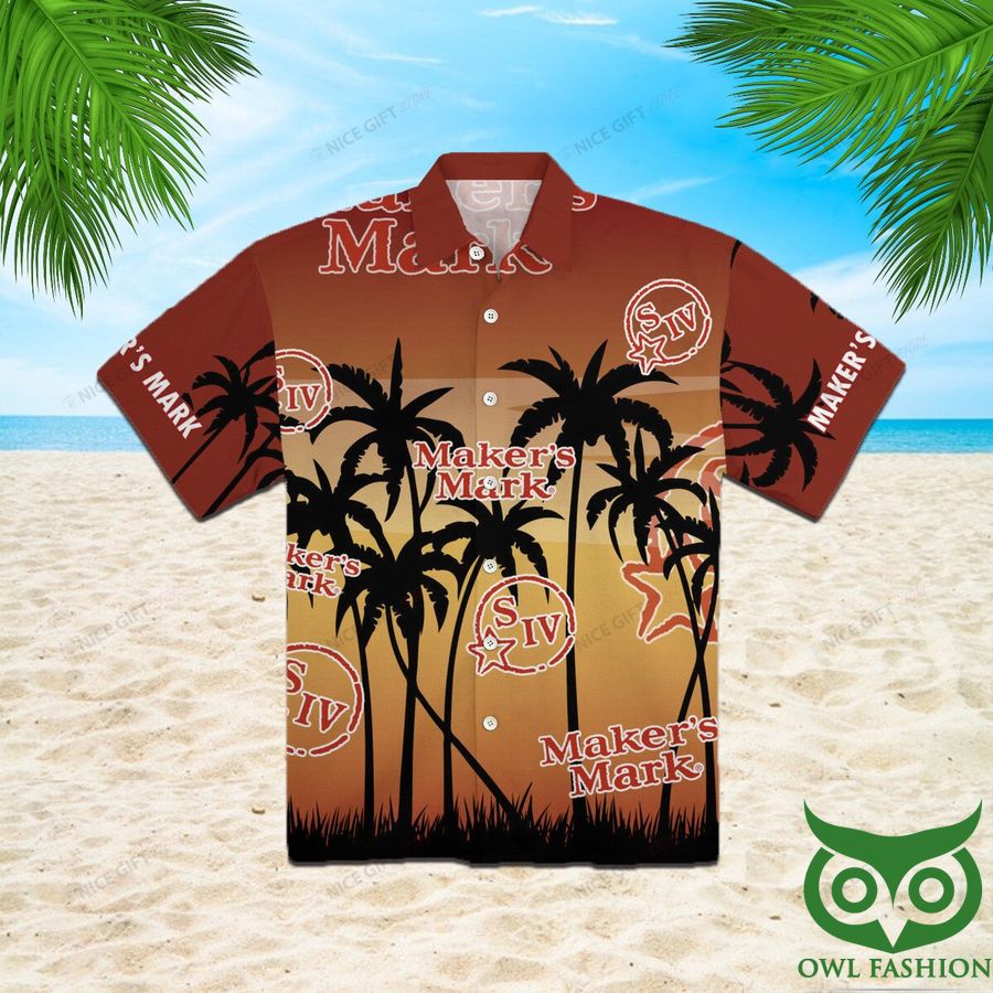 Maker's Mark Gradient Brown Hawaiian Shirt