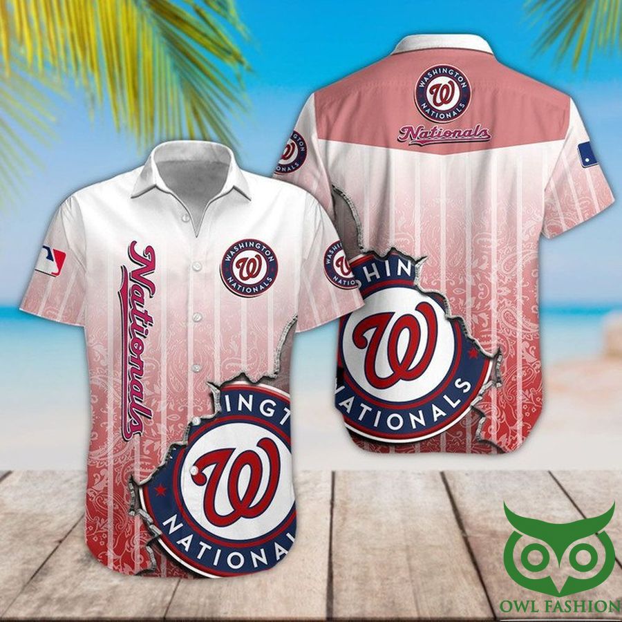 Washington Nationals Pink Hawaiian Shirt