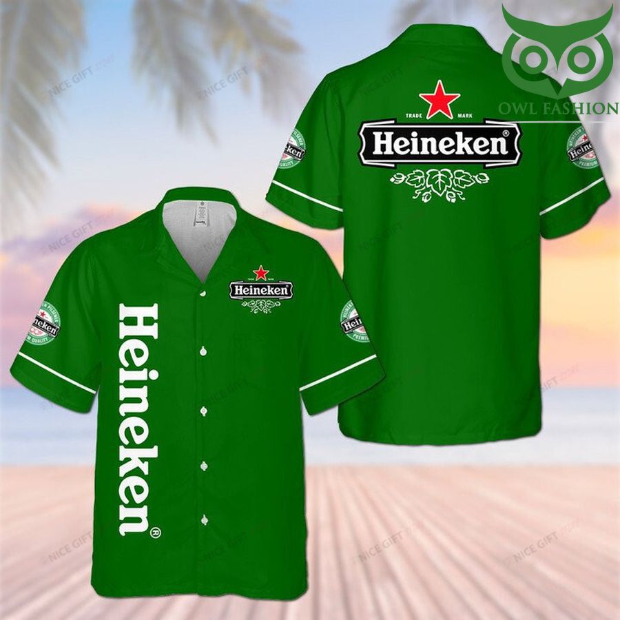Heineken beer brnad logo Hawaii 3D Shirt 