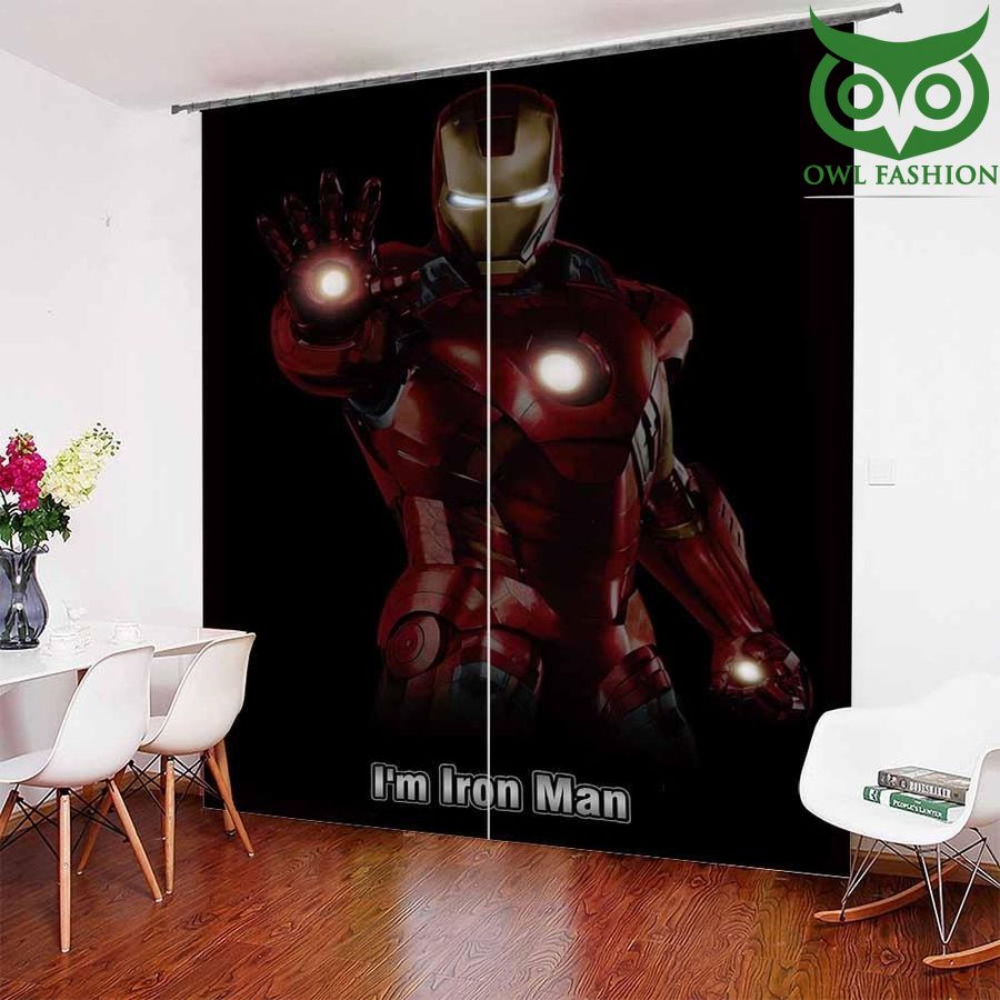Im Iron Man In Dark Night Window Curtains Home Decor