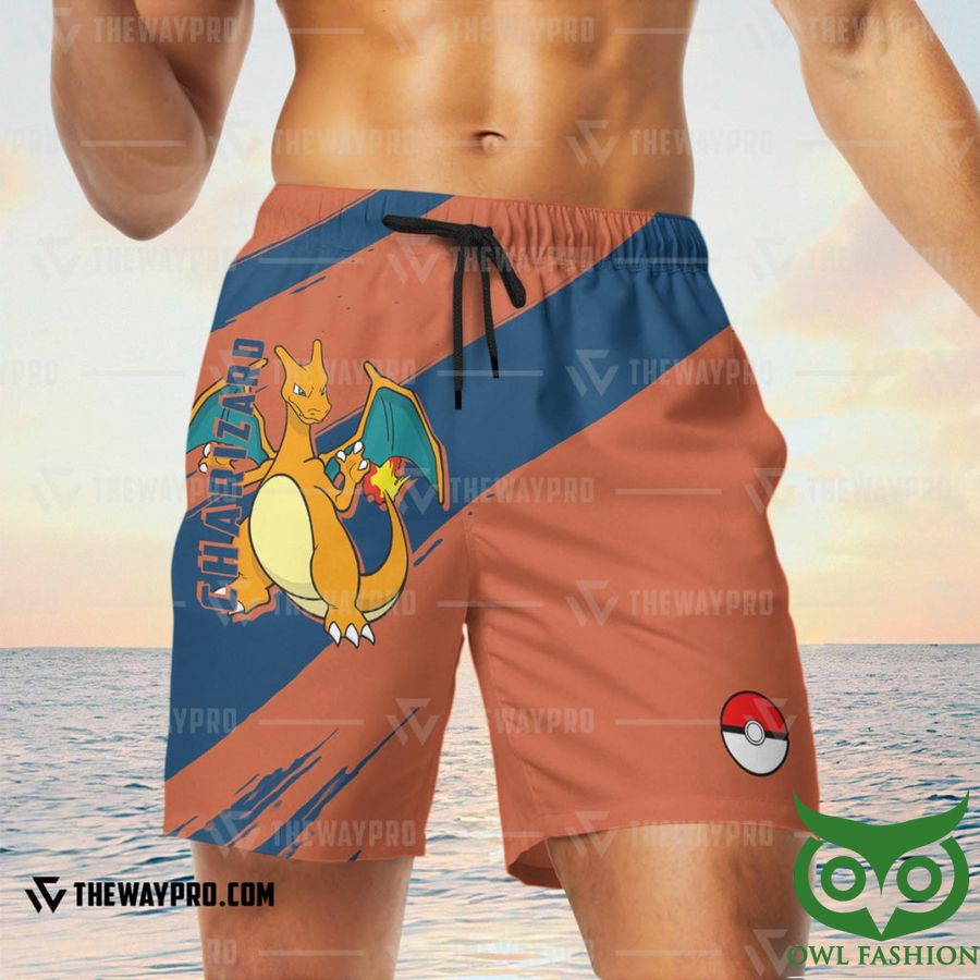 Anime Pokemon Charizard Custom Men Shorts