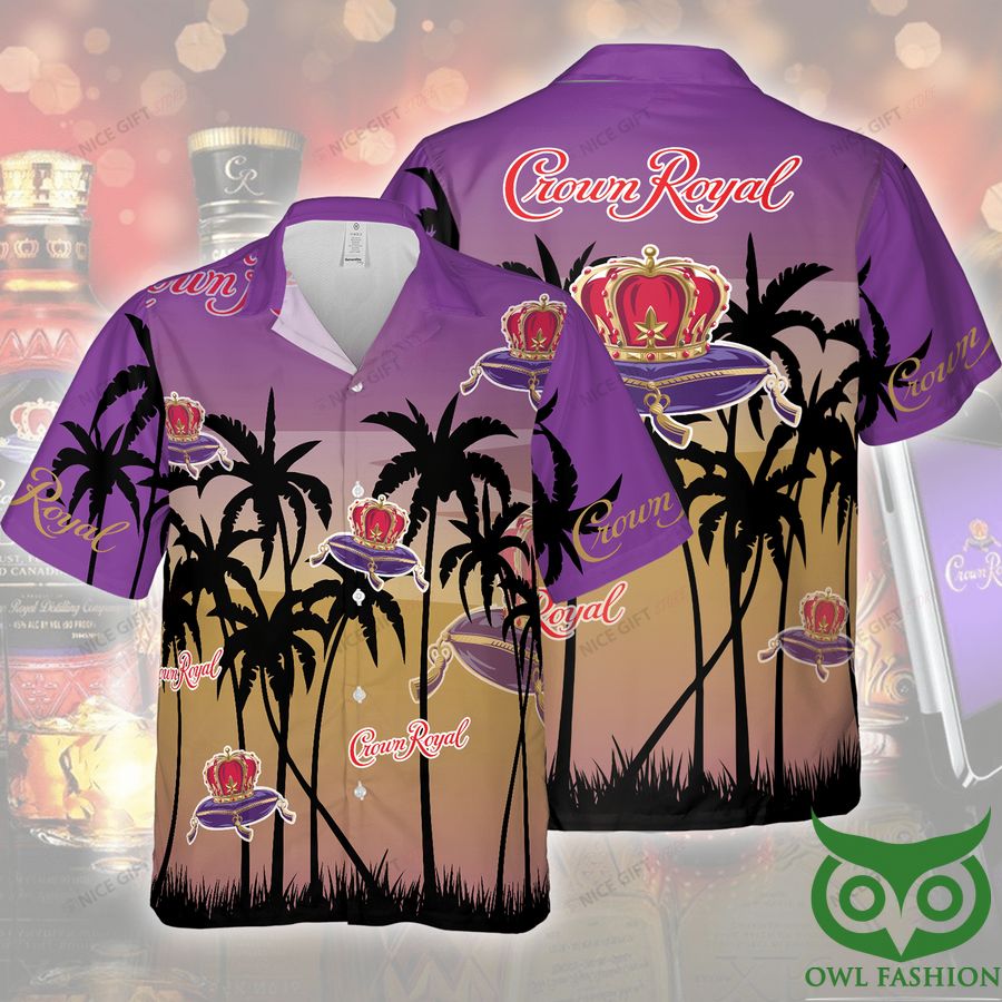 Crown Royal Gradient Purple Hawaiian Shirt