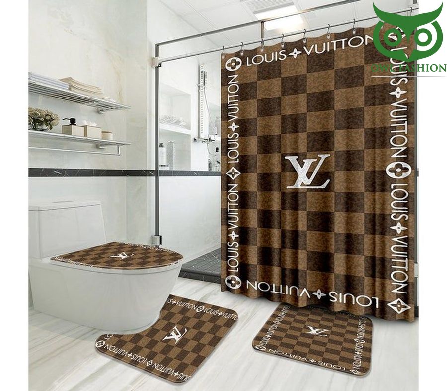 Louis Vuitton Luxury fashion brand Shower Curtain 
