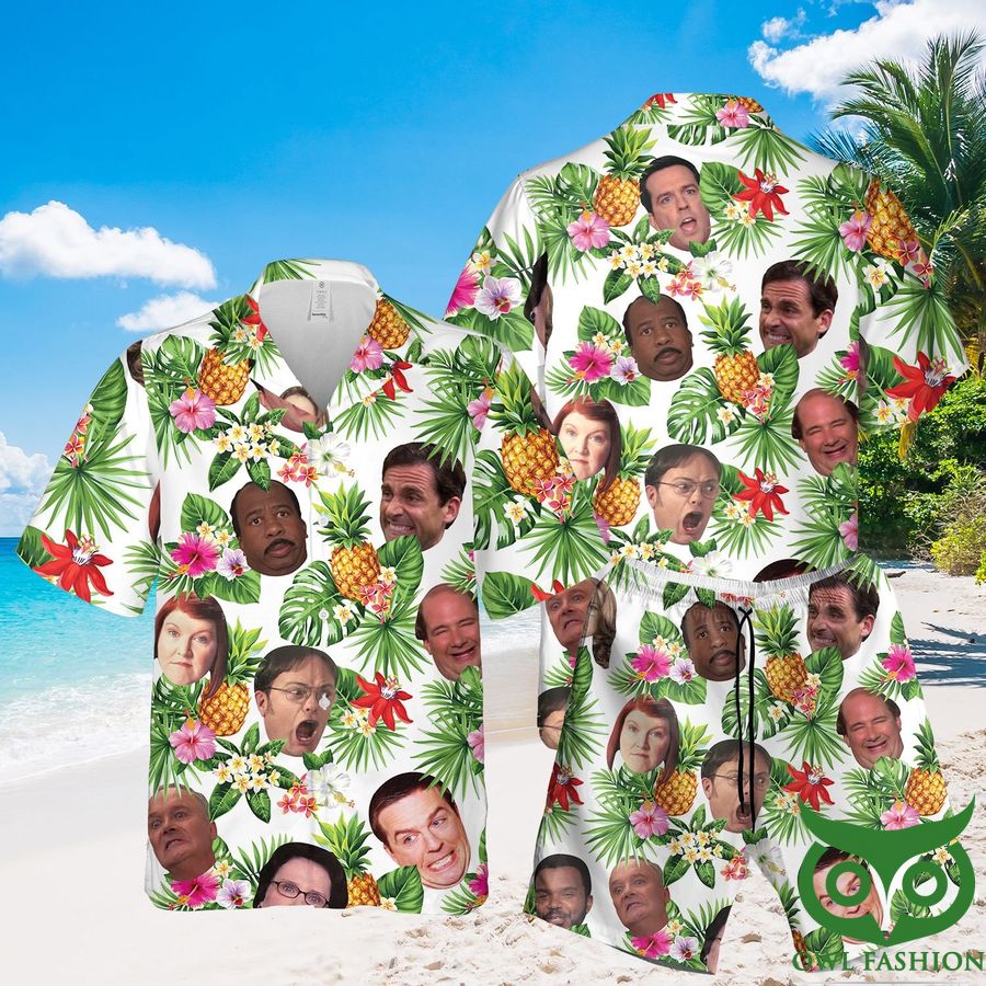 The Office Funny Green Hawaiian Shirt and Shorts