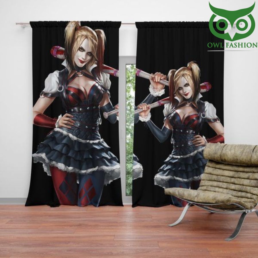 Harley Quinn Supervillain Suicide Squad Window Curtains Home Decor