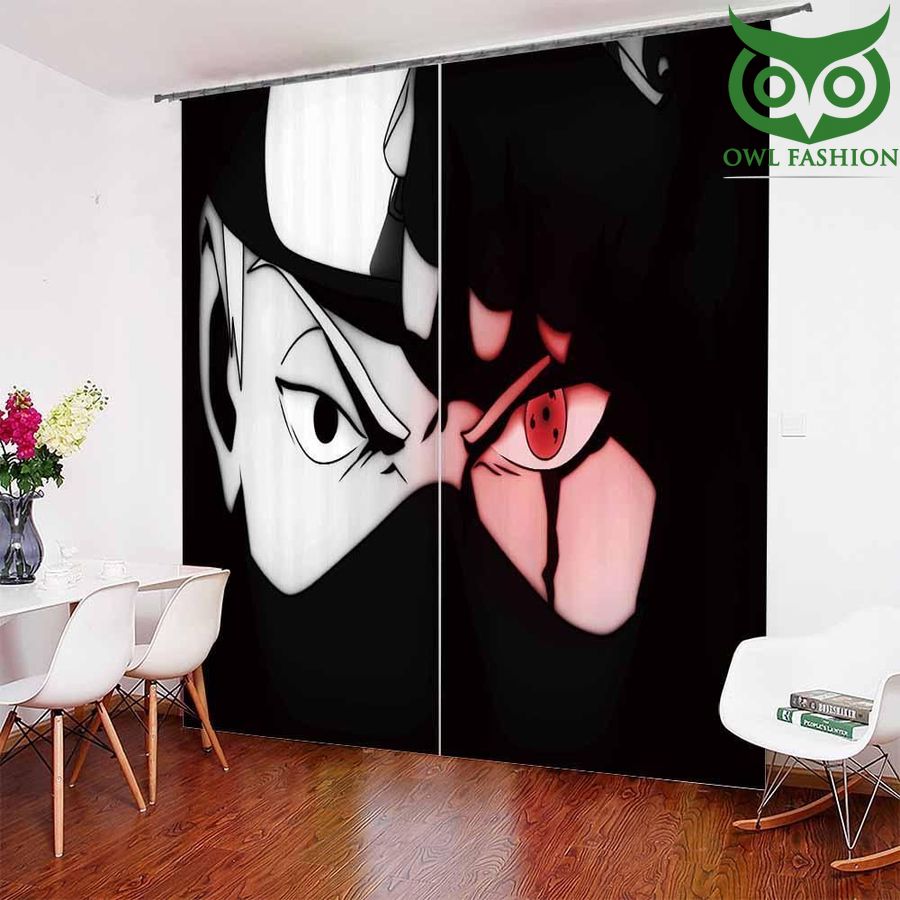 Sharingan In Eye Naruto Shower Curtain Waterproof Bathroom Set