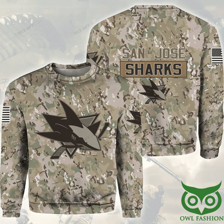 NHL San Jose Sharks Camouflage Crewneck Sweatshirt
