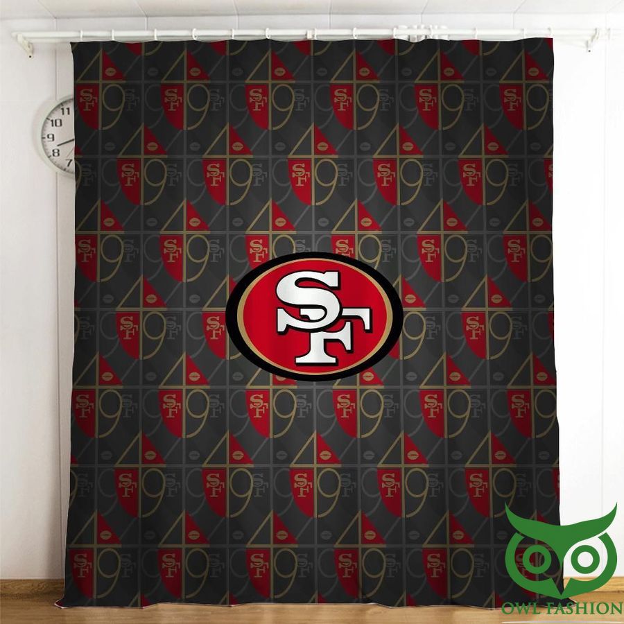 San Francisco 49ers Pattern 3D Printed Windows Curtain
