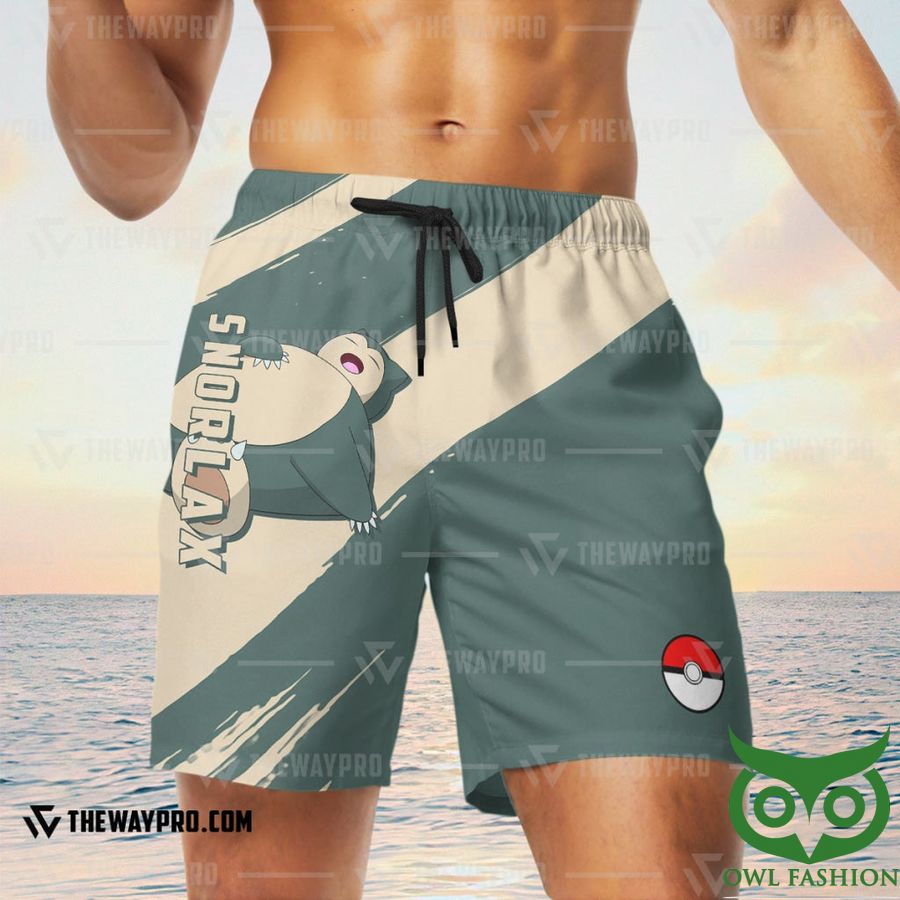 Anime Pokemon Snorlax Custom Men Shorts