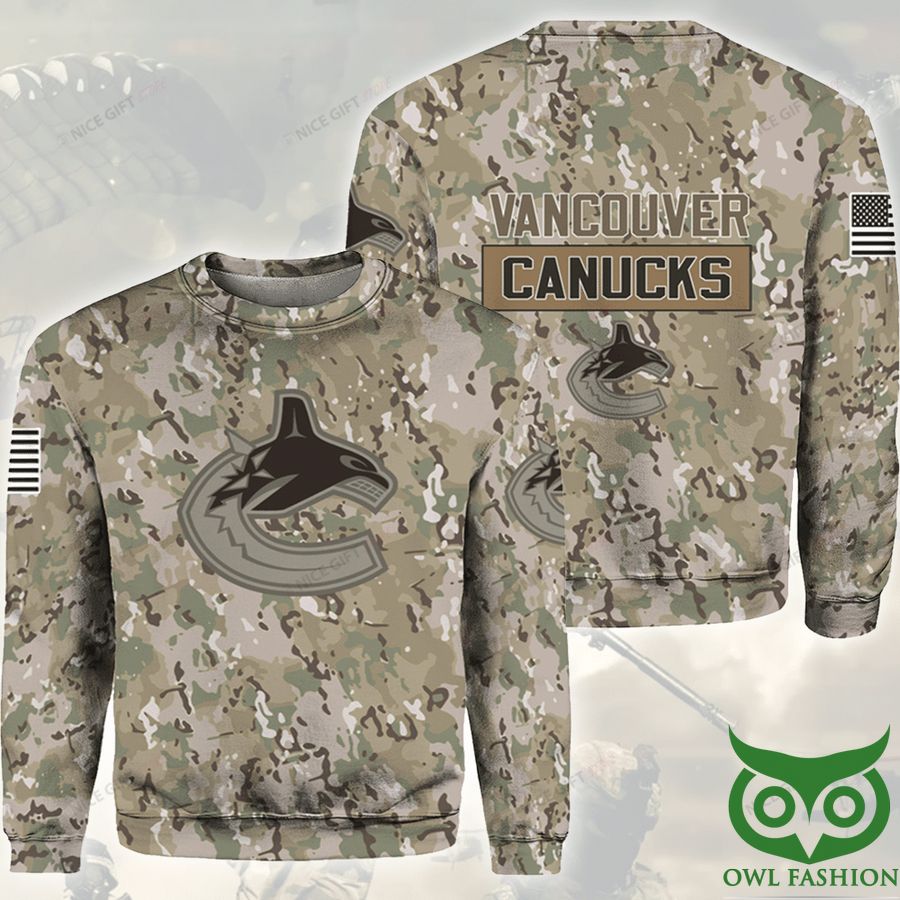 NHL Vancouver Canucks Camouflage Crewneck Sweatshirt