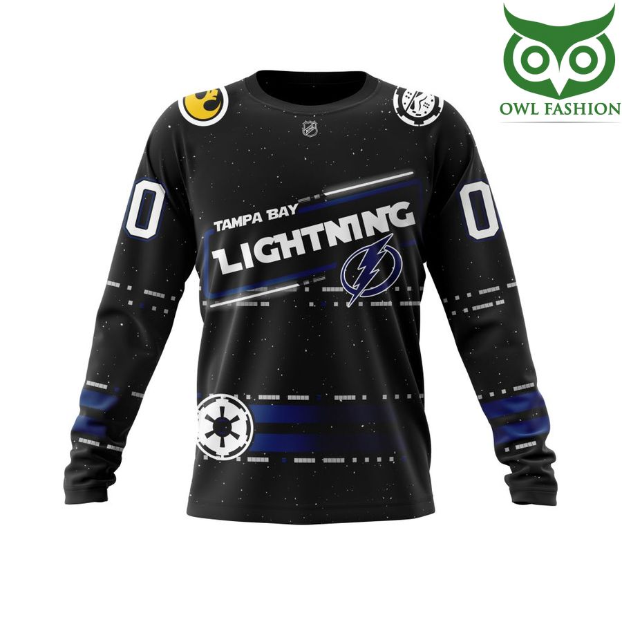 61 Custom Name Number NHL Tampa Bay Lightning Star Wars May The 4th Be With You 3D Shirt