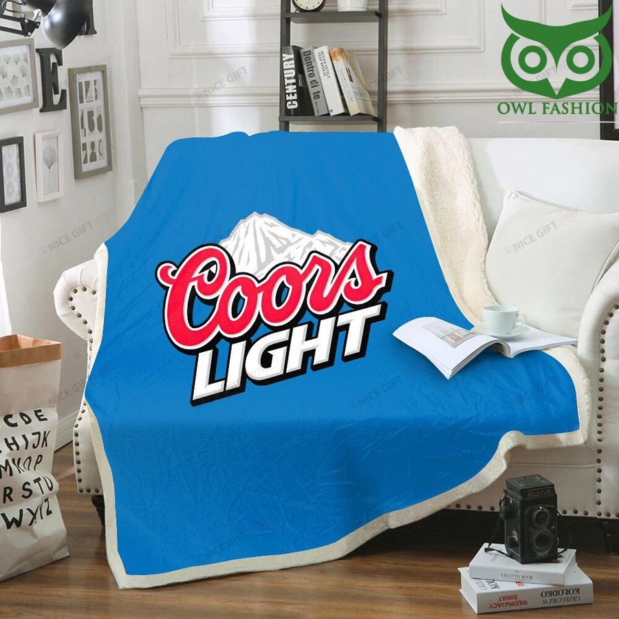 Coors Light blue Fleece Blanket 