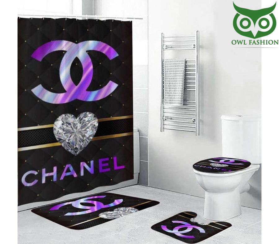 Chanel Shower Curtain Waterproof Luxury Bathroom Mat Set Luxury Brand Shower Curtain Luxury Window Curtains