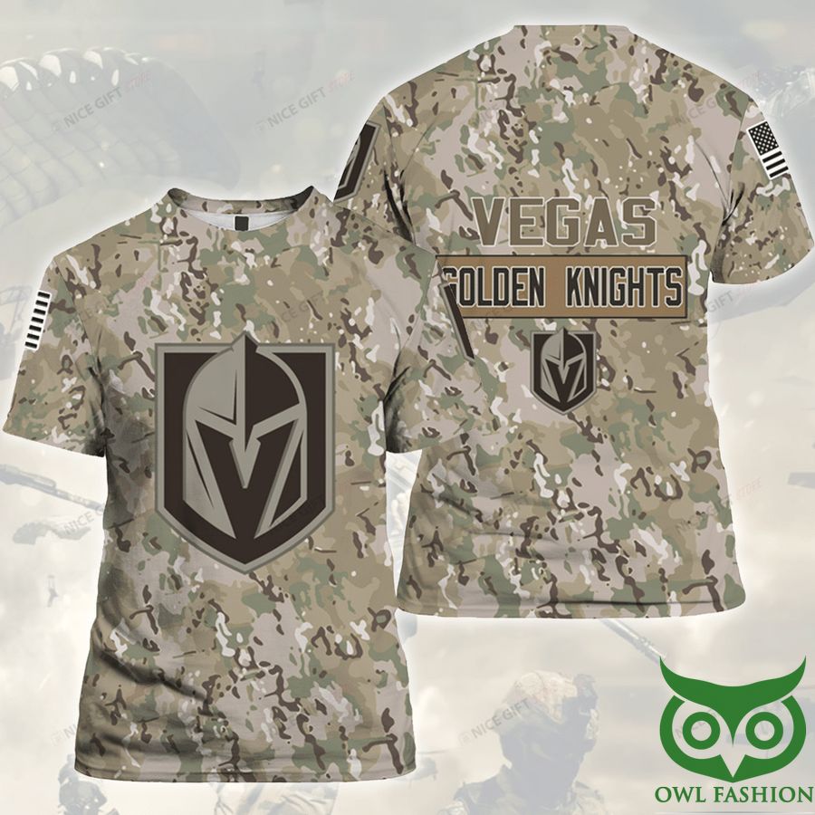 NHL Vegas Golden Knights Camouflage 3D T-shirt