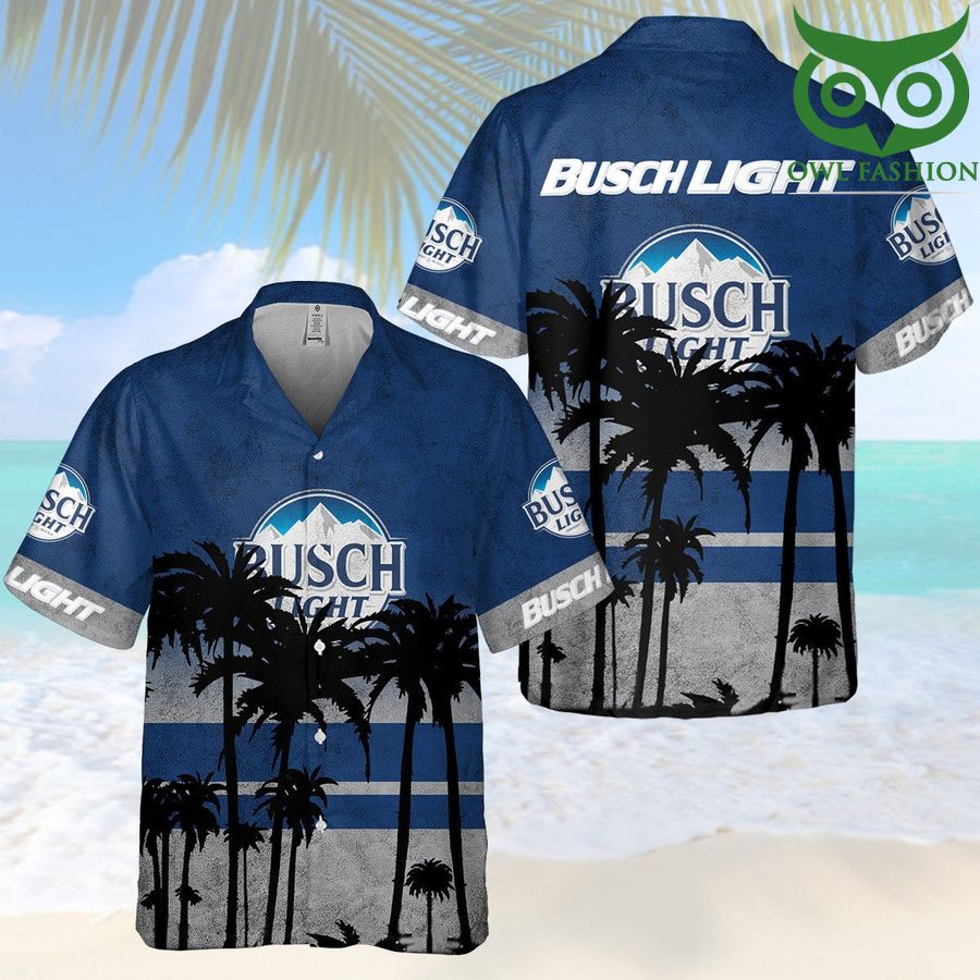 Busch Light beer Drink Palm Tree Hawaiian Shirt Summer Shirt