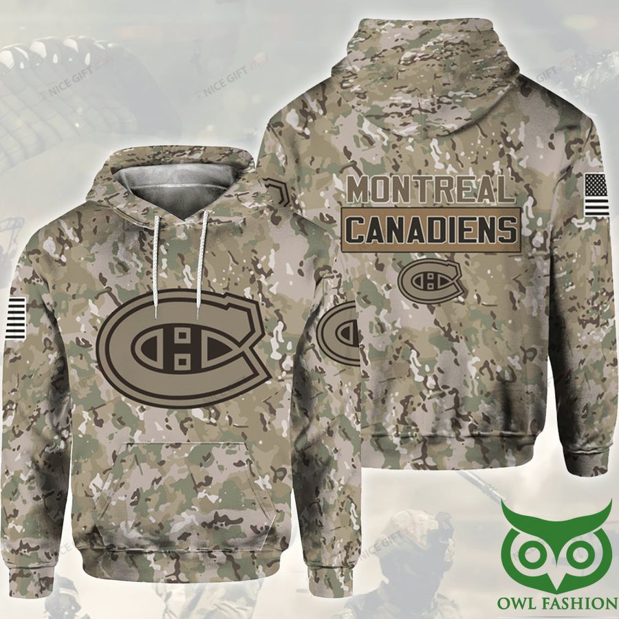 NHL Montreal Canadiens Camouflage 3D Hoodie