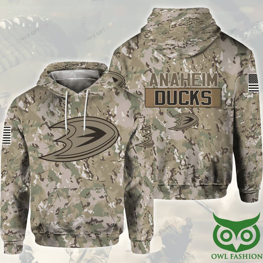 NHL Anaheim Ducks Camouflage 3D Hoodie