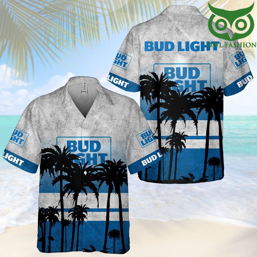 Bud Light Drink Palm Tree Hawaiian Shirt Summer Shirt